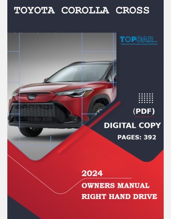 toyota corolla cross 2024 owners manual